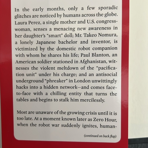 “Robopocalypse” Hardcover Action Thriller Novel by Daniel H. Wilson - Picture 4 of 9